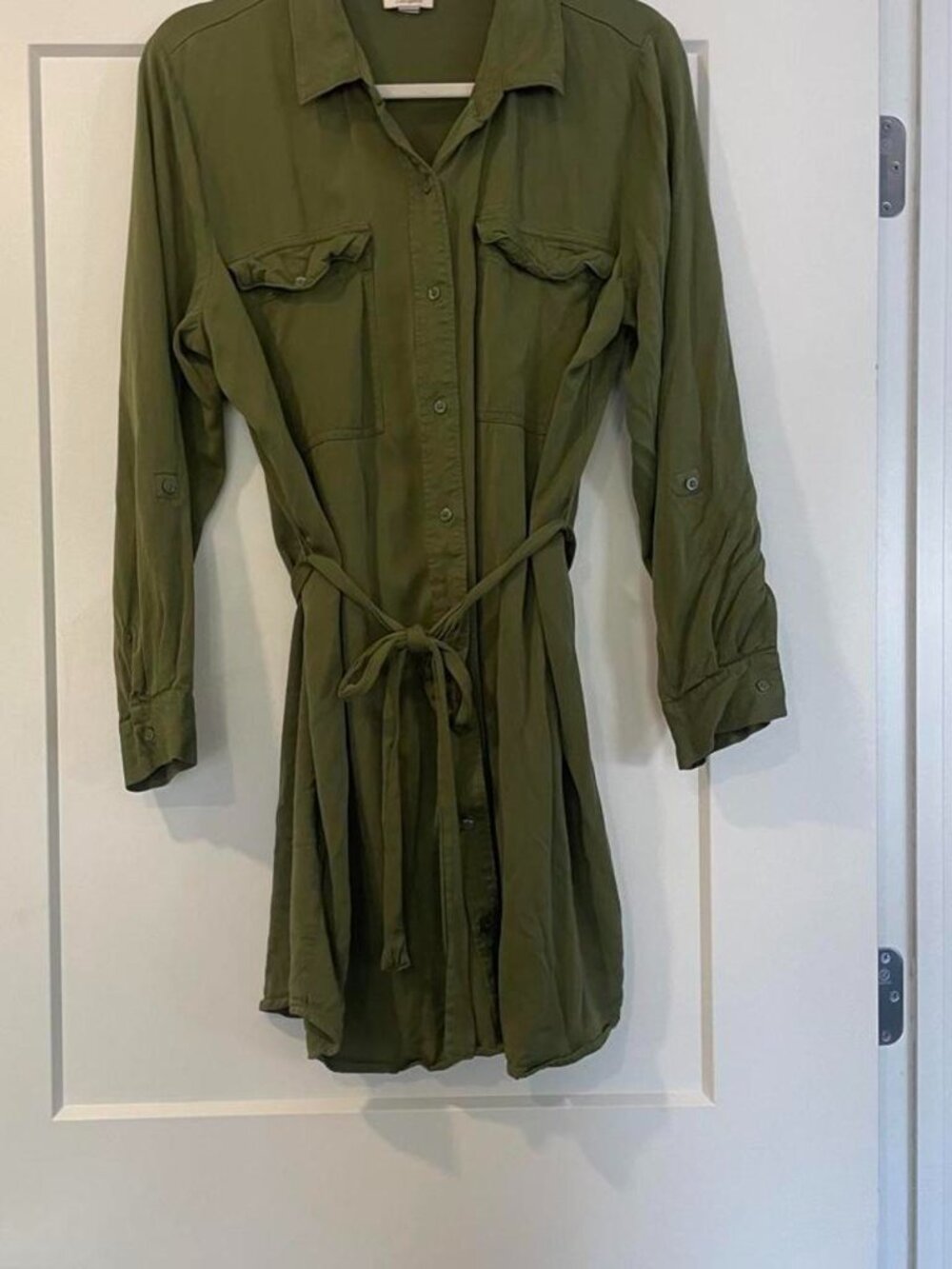 Green Button Up Dress